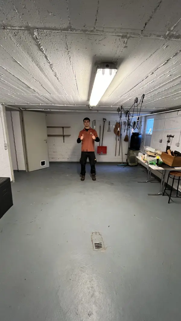 Nachher: Sauberer und aufgeräumter Keller nach dem Räumungsdienst in Aachen