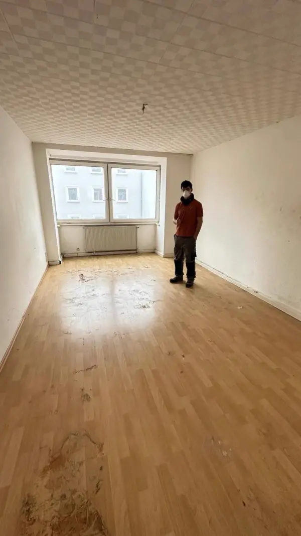 Nachher: Besenreine, gereinigte Wohnung nach Messie Entrümpelung in Aachen